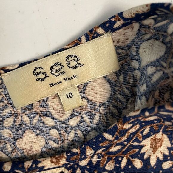 SEA NEW YORK Floral Peekaboo Lace Neckline Sleeveless Shift Sundress sz 10 - Picture 9 of 9